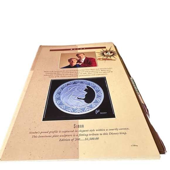 Vtg 1995 Disney 40 Years of Adventure Limited Edition Catalog Folder Inserts - Picture 9 of 16